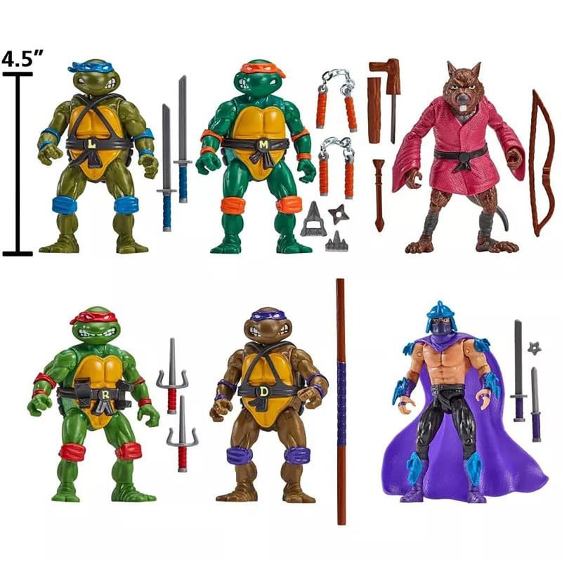 Conjunto de 6 unidades remasterizadas Toy Figure TMNT 1988